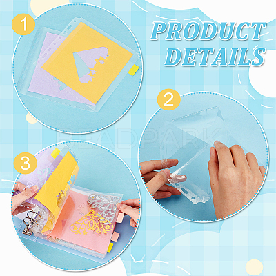 1 Set 6-Hole Plastic Binder Photo Albums DIY-GA0005-89-1