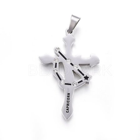 304 Stainless Steel Pendants STAS-P215-49P-07-1