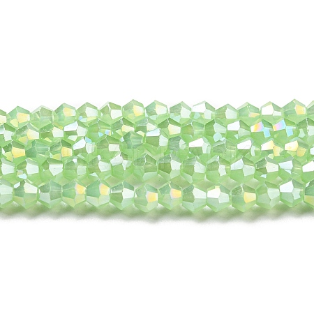 Imitation Jade Electroplate Glass Beads Strands EGLA-A039-J4mm-B01-1