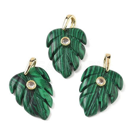 Synthetic Malachite Pendants X-GG-CBA105B-01B-G-1