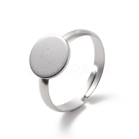 Non-Tarnish 304 Stainless Steel Pad Ring Settings X-STAS-K278-11C-P-1