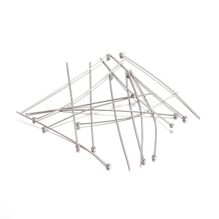 Tarnish Resistant 304 Stainless Steel Ball Head Pins STAS-O105-04-0.6x45mm-1
