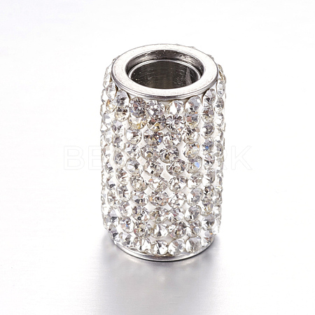 304 Stainless Steel Rhinestone Magnetic Clasps X-RB-K005-01-1