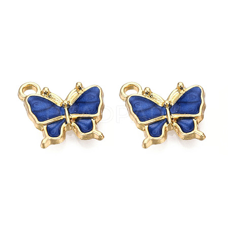 Light Gold Plated Alloy Charms X-ENAM-T009-03B-1