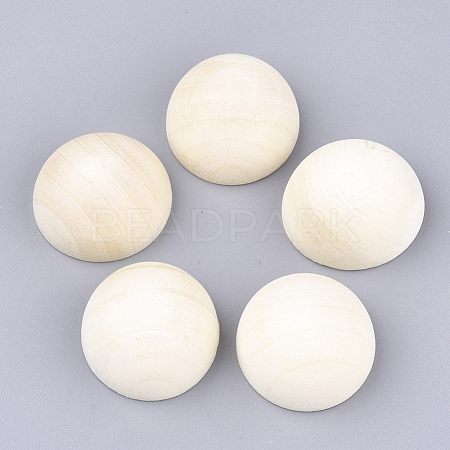 Unfinished Natural Wood Cabochons X-WOOD-S052-01C-1