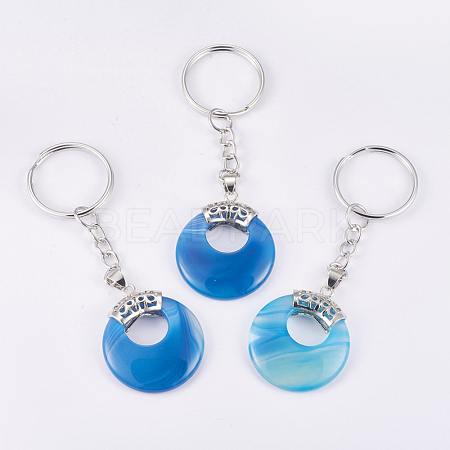 Natural Agate Keychain KEYC-P041-D14-1