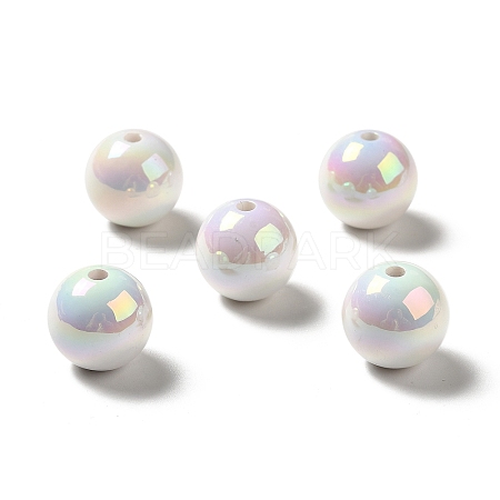 UV Plating Rainbow Iridescent Acrylic Beads LS-X-PACR-D070-01F-1