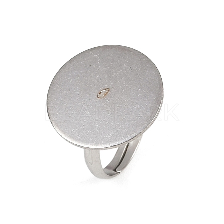 Non-Tarnish 304 Stainless Steel Pad Ring Settings STAS-K278-11F-P-1