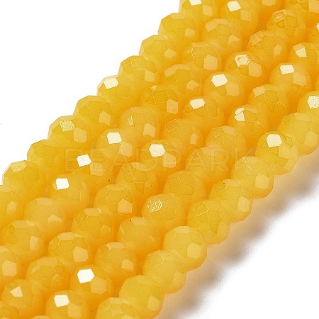 Baking Paint Imitation Jade Glass Bead Strands DGLA-A034-J6MM-A30-1