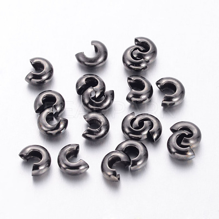 Brass Crimp Beads Covers X-KK-H290-NFB-NF-1