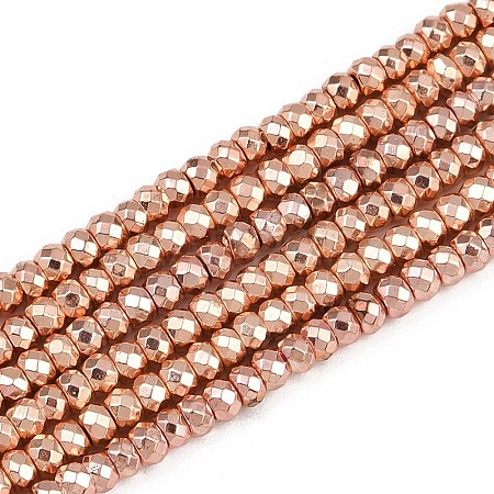 Electroplate Non-magnetic Synthetic Hematite Beads Strands G-L485-06A-RG-1