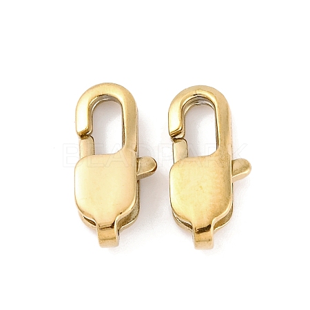 Ion Plating(IP) 304 Stainless Steel Lobster Claw Clasps STAS-F094-05B-G-1