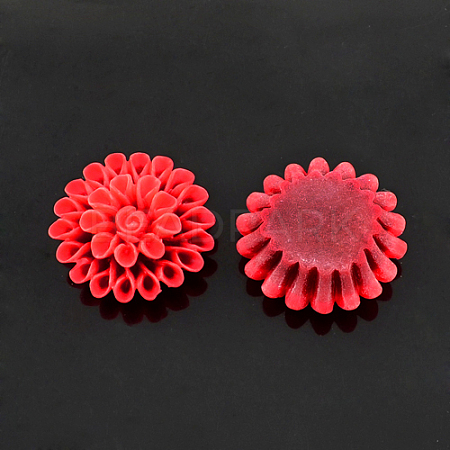 Flatback Resin Flower Cabochons CRES-S238-A16-1