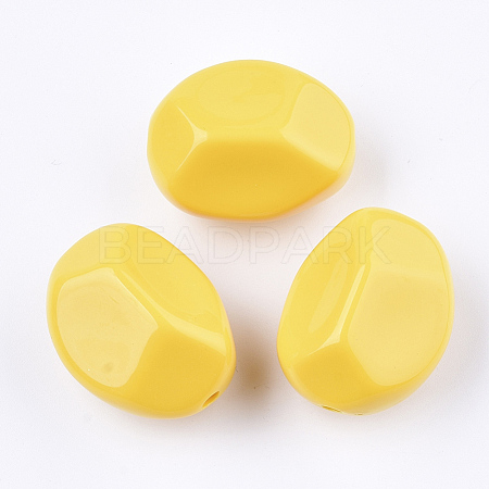 Opaque Acrylic Beads SACR-T346-09-1