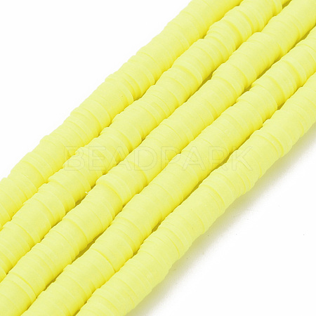 Handmade Polymer Clay Bead Strands CLAY-T002-6mm-60-1