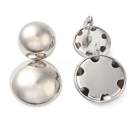 Brass Stud Earrings for Women EJEW-B057-06P-1