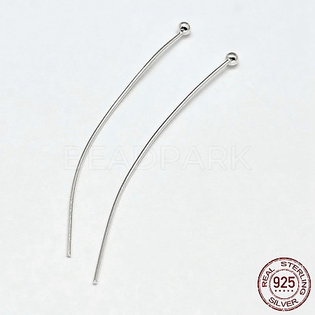 925 Sterling Silver Ball Head Pins STER-F018-03K-1