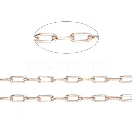 Ion Plating(IP) 304 Stainless Steel Paperclip Chains CHS-F010-01A-RG-1