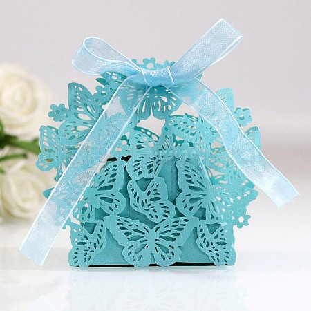 Creative Folding Wedding Candy Cardboard Boxes BUER-PW0001-154B-1