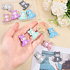 12Pcs 6 Colors Rhinoceros Food Grade Eco-Friendly Silicone Focal Beads SIL-CA0003-07-3