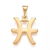 304 Stainless Steel Pendants STAS-L210-06B-G-01-1