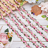 15 Yards Flower Polyester Embroidery Lace Ribbon OCOR-WH0070-77A-4