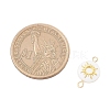 3Pcs 3 Styles Natural Freshwater Shell Flat Round Connector Charms PALLOY-JF04018-01-2