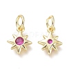 Brass Micro Pave Cubic Zirconia Pendants KK-P188-H08-G-2