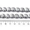 Electroplated Natural Lava Rock Beads Strands G-A256-F01-01B-4