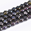 Electroplate Glass Beads Strands EGLA-T018-03-A01-1