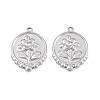 304 Stainless Steel Pendants Cabochon Settings STAS-L317-30P-1