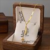 304 Stainless Steel Initial Pendant with Dice Tassel Necklaces FS-WGD823D-09-1