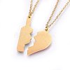 304 Stainless Steel Pendant Necklaces NJEW-O104-12-3
