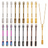 18Pcs 6 Colors Zinc Alloy Snuff Spoon AJEW-NB0006-13-1