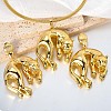 Brass Stud Earrings & Pendant Necklaces Sets for Women FS-WGDC970-01-1