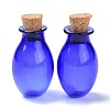 Oval Glass Cork Bottles Ornament X1-AJEW-O032-03B-1