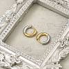 201 Stainless Steel Two Tone Hoop Earrings EJEW-Q002-01G-01-3