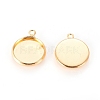 Brass Pendant Cabochon Settings X-KK-B534-D-G-2