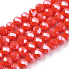 Electroplate Glass Beads Strands EGLA-A044-P8mm-A03-1