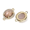 Natural Sunstone Faceted Oval Links G-B126-05G-01-2