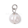 Natural Pearl Potato Charms PALLOY-JF04617-3