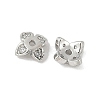 Brass Micro Pave Clear Cubic Zirconia Bead Caps KK-V015-05P-1