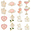 16Pcs 8 Styles Valentine's Day Alloy Enamel Pendants ENAM-FS0001-64-1