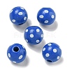Printed Wood European Beads WOOD-G022-18G-1