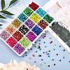 DIY Baking Paint Crackle Glass Beads Stretch Bracelet Making Kits DIY-PH0004-54C-7