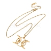304 Stainless Steel Triple Moon Pendant Cable Chain Necklaces for Men Women NJEW-K308-01D-G-4