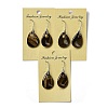 Natural Tiger EyeTeardrop Dangle Earrings EJEW-I315-02P-05-3