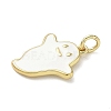 Halloween Theme Brass Enamel Pendants KK-L248-01G-06-2