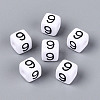 Opaque Acrylic European Large Hole Beads SACR-N020-01B-10-1