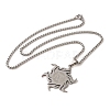 304 Stainless Steel Sun with Knot Pendant Necklaces NJEW-P293-07P-3